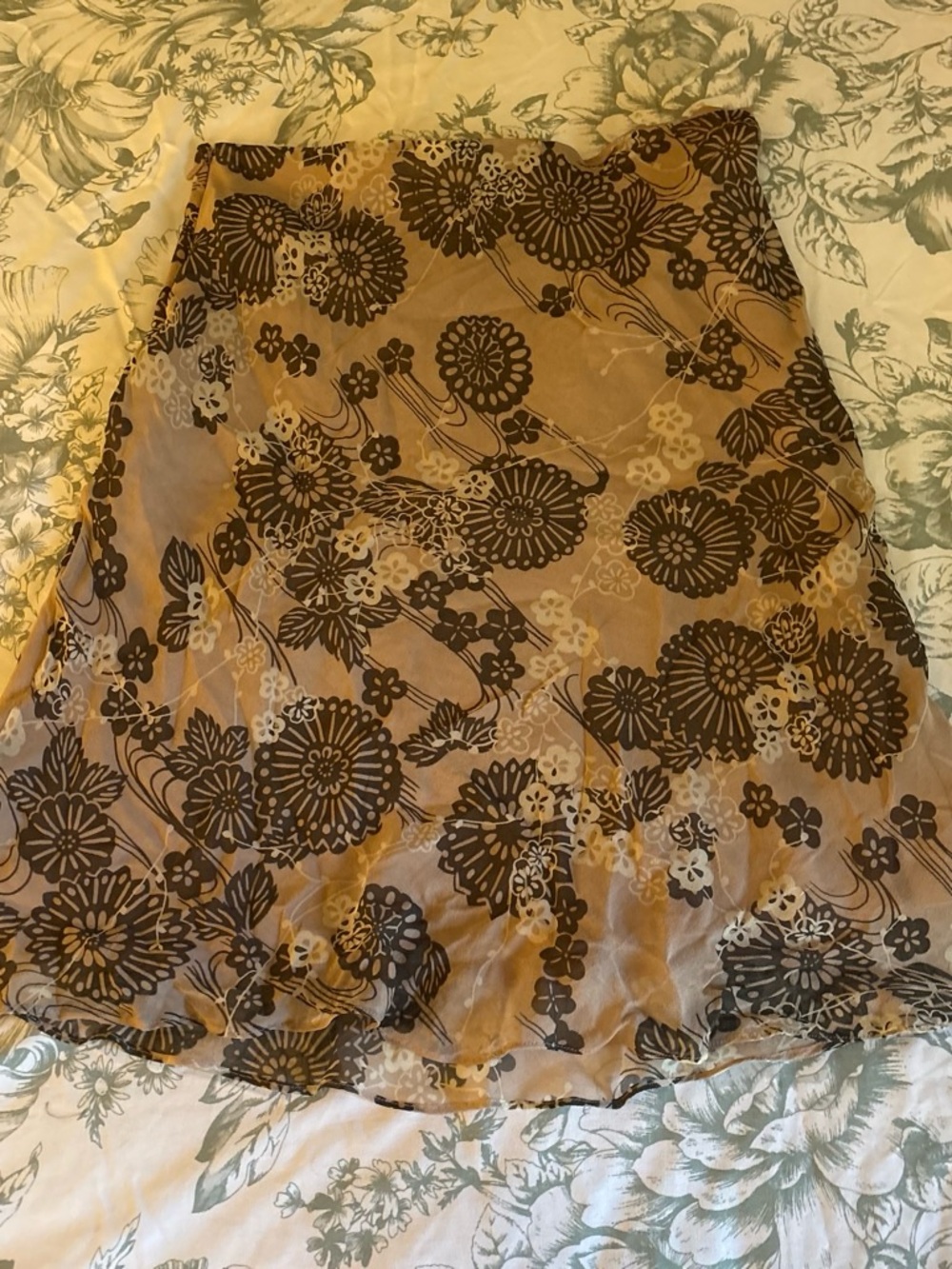 Vintage Vivienne Tam 100% PURE SILK early 2000s collection midi skirt RN 62097